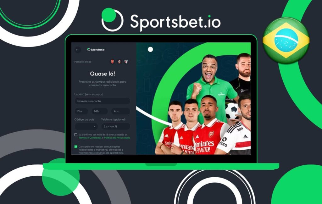 ficha de cadastro de casas de apostas Sportsbet io Brasil