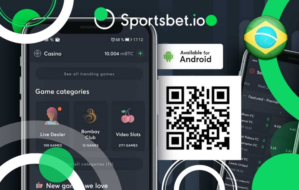 Aplicativo de apostas e cassino Sportsbet io Brasil para Android